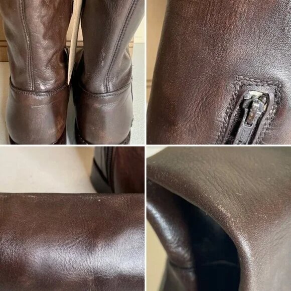New BED STU Manchester Brown Leather Tall Riding Boots BedStu Size 6 - Picture 11 of 16